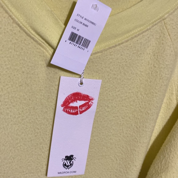 WILDFOX LIGHTWEIGHT LONG SLEEVE V NECK SWEATSHIRT - Picture 3 of 5